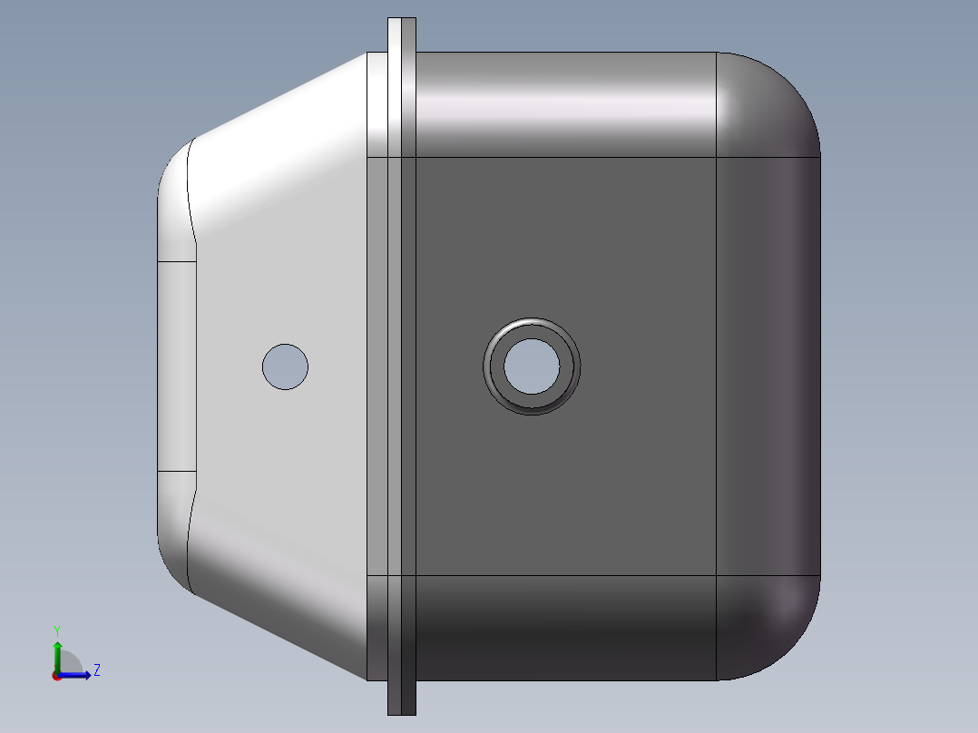 曲轴箱设计(sw+cad+说明书)左视图