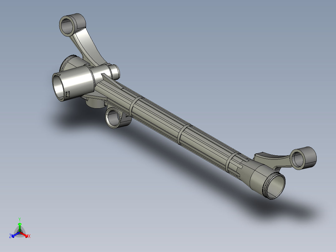 转向器壳体正等轴测图