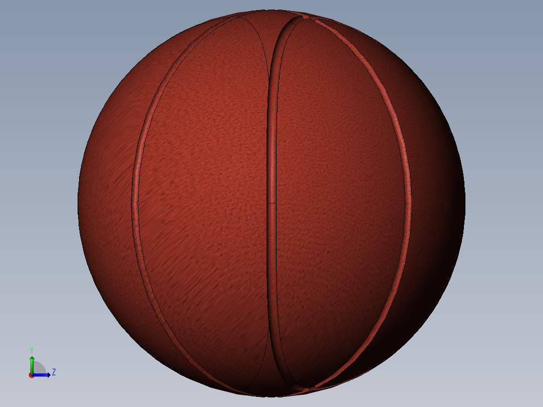 篮球3d模型左视图