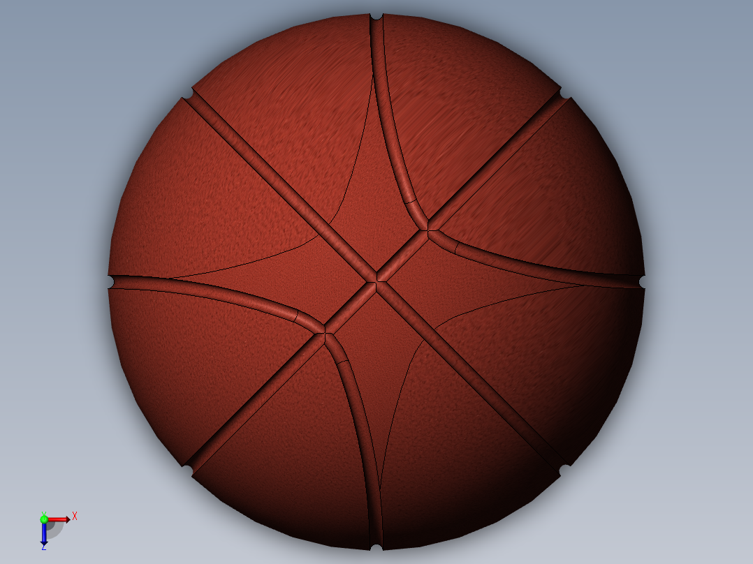 篮球3d模型俯视图