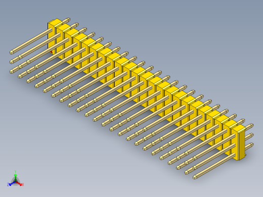彩色公头100mil（2.54mm）系列-DS1021_yellow_3x23p_100mil_Type5_rev1.0