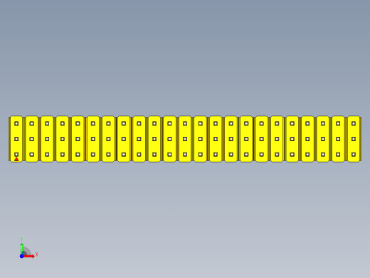 彩色公头100mil（2.54mm）系列-DS1021_yellow_3x23p_100mil_Type5_rev1.0前视缩略图