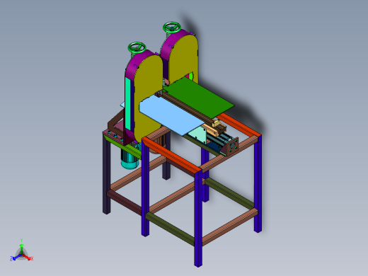 双立柱结构金属带锯床