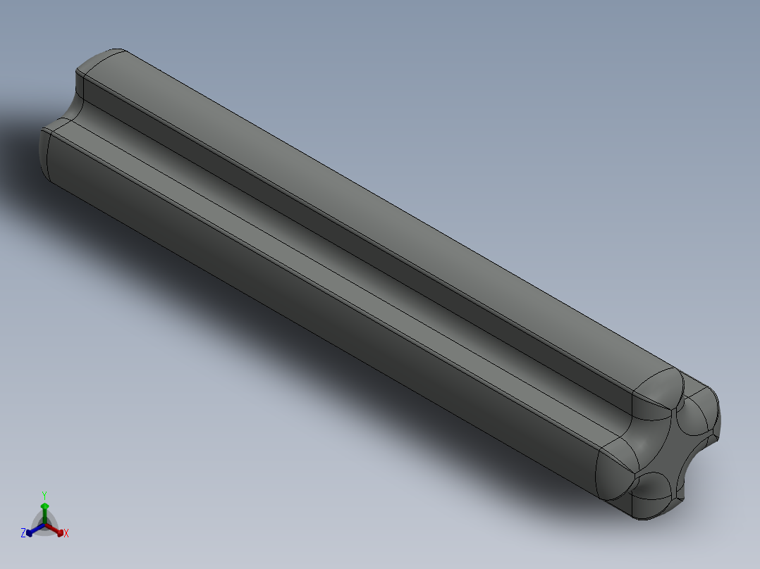 乐高机械组车桥-4519 Old Gray Technic Axle 3正等轴测图