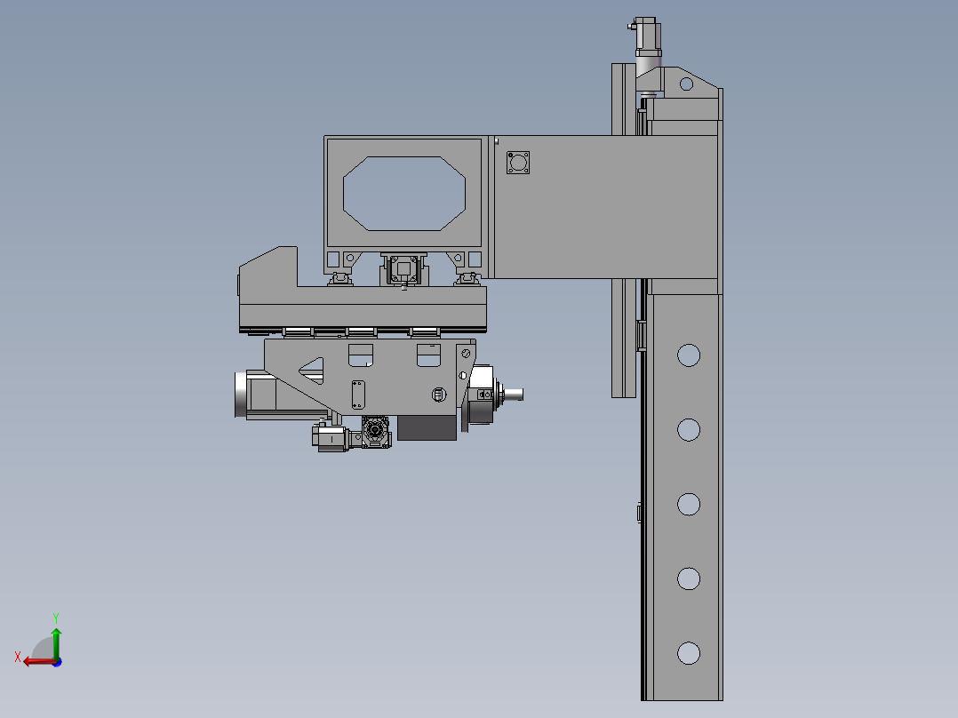 大型搅拌摩擦焊接设备模型结构SW模型图后视图