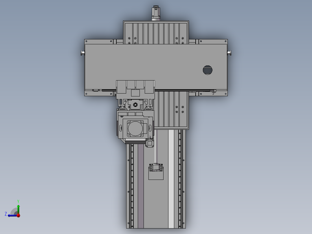 大型搅拌摩擦焊接设备模型结构SW模型图右视图