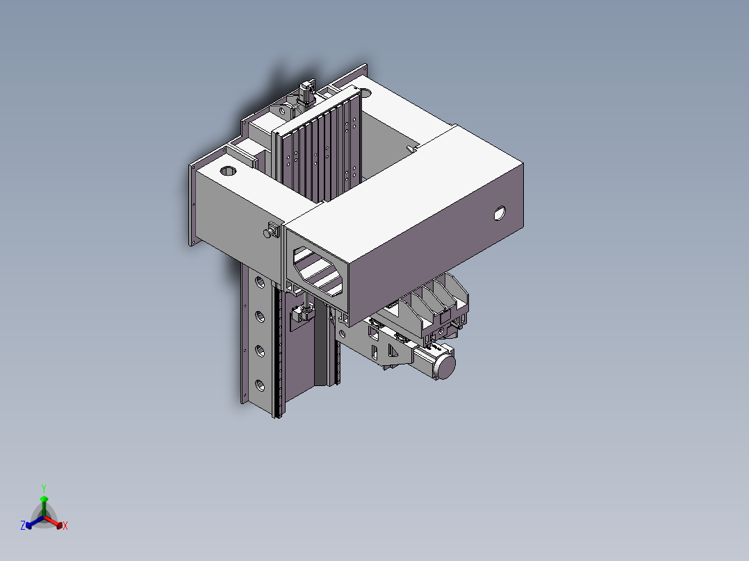 大型搅拌摩擦焊接设备模型结构SW模型图正等轴测图
