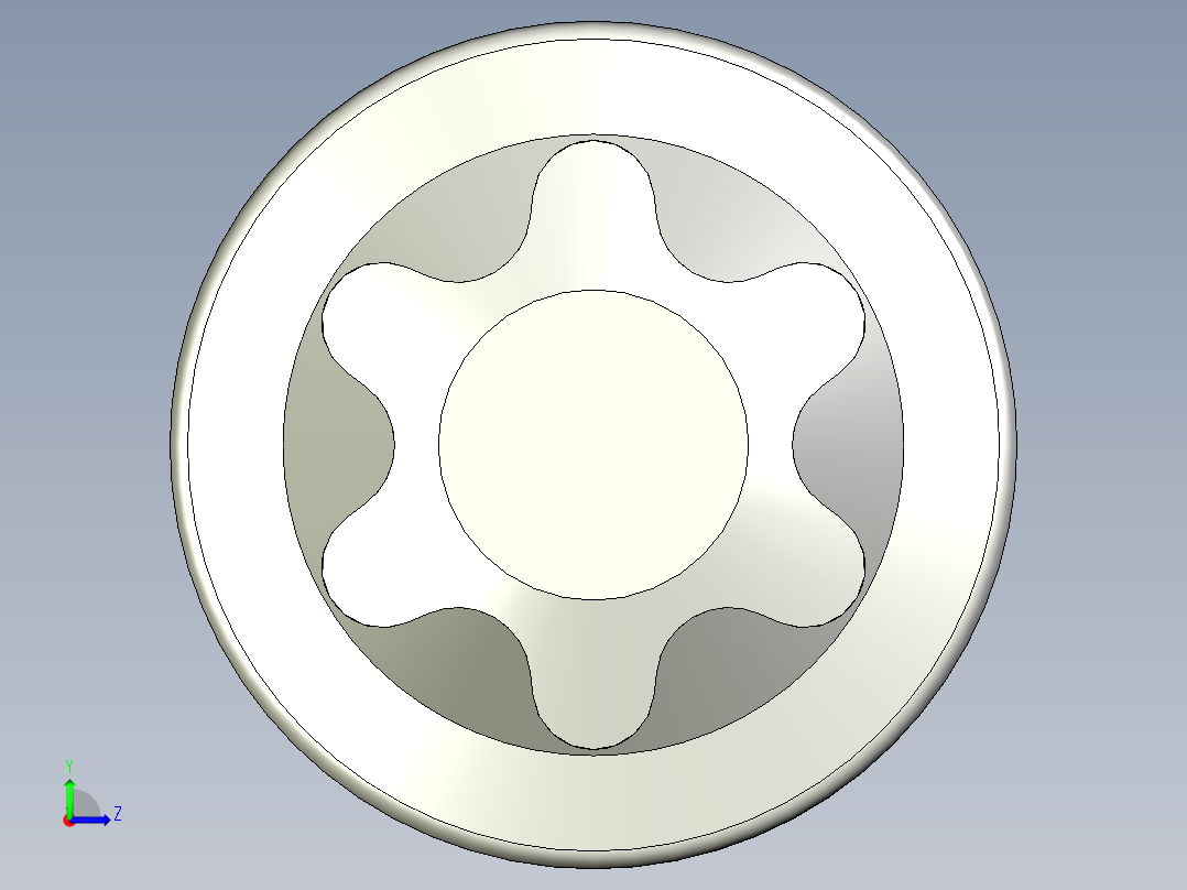 六角螺钉-Hexalobular_screw-M18-50-41-21-32-23.stp左视图