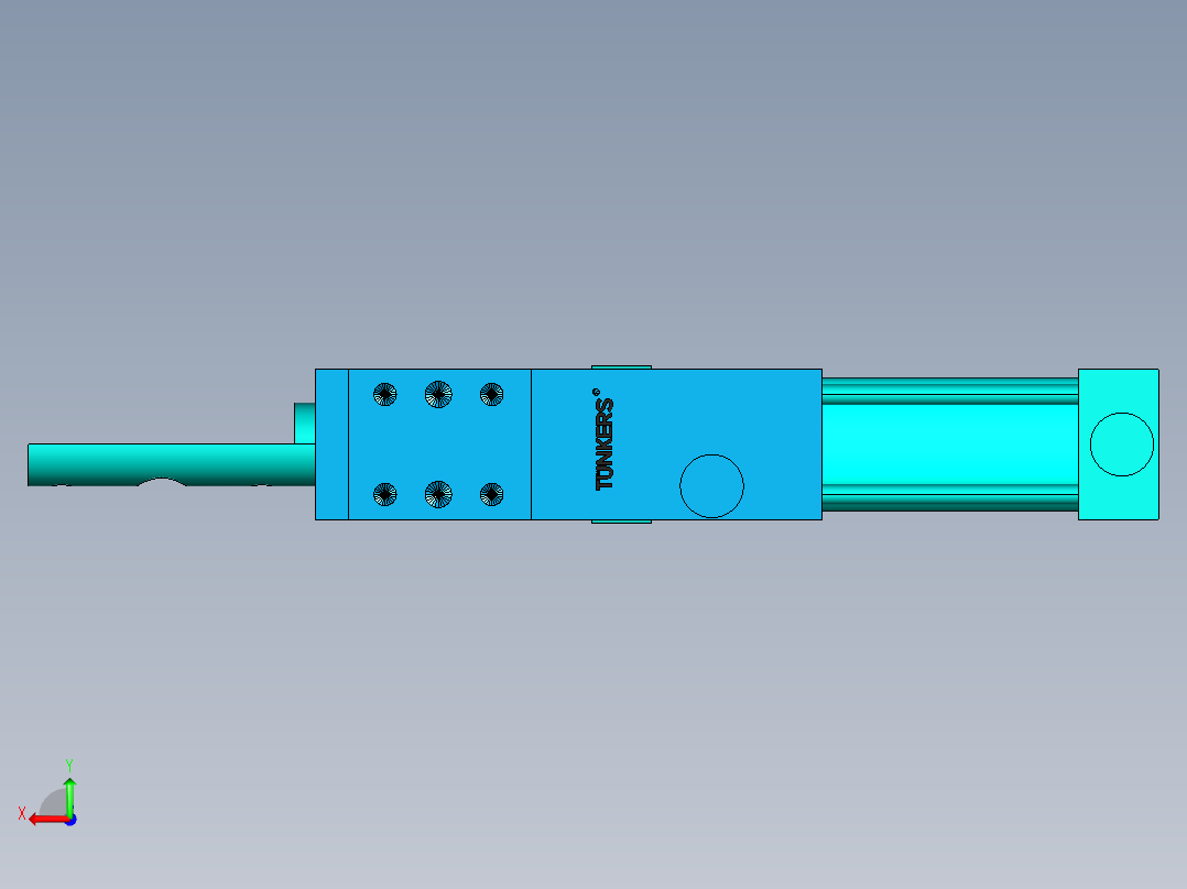 德克斯TUNKERS气缸数模SZKD_63_5_A13_T12_TUENKERS后视图