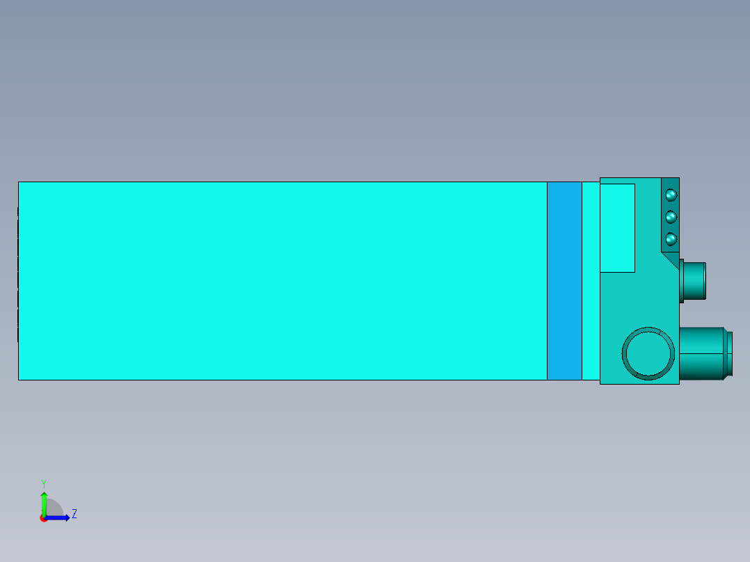 德克斯TUNKERS气缸数模SZKD_63_5_A13_T12_TUENKERS左视图