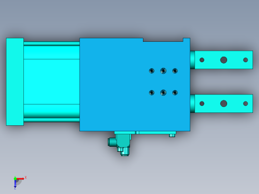 德克斯TUNKERS气缸数模SZKD_63_5_A13_T12_TUENKERS俯视缩略图