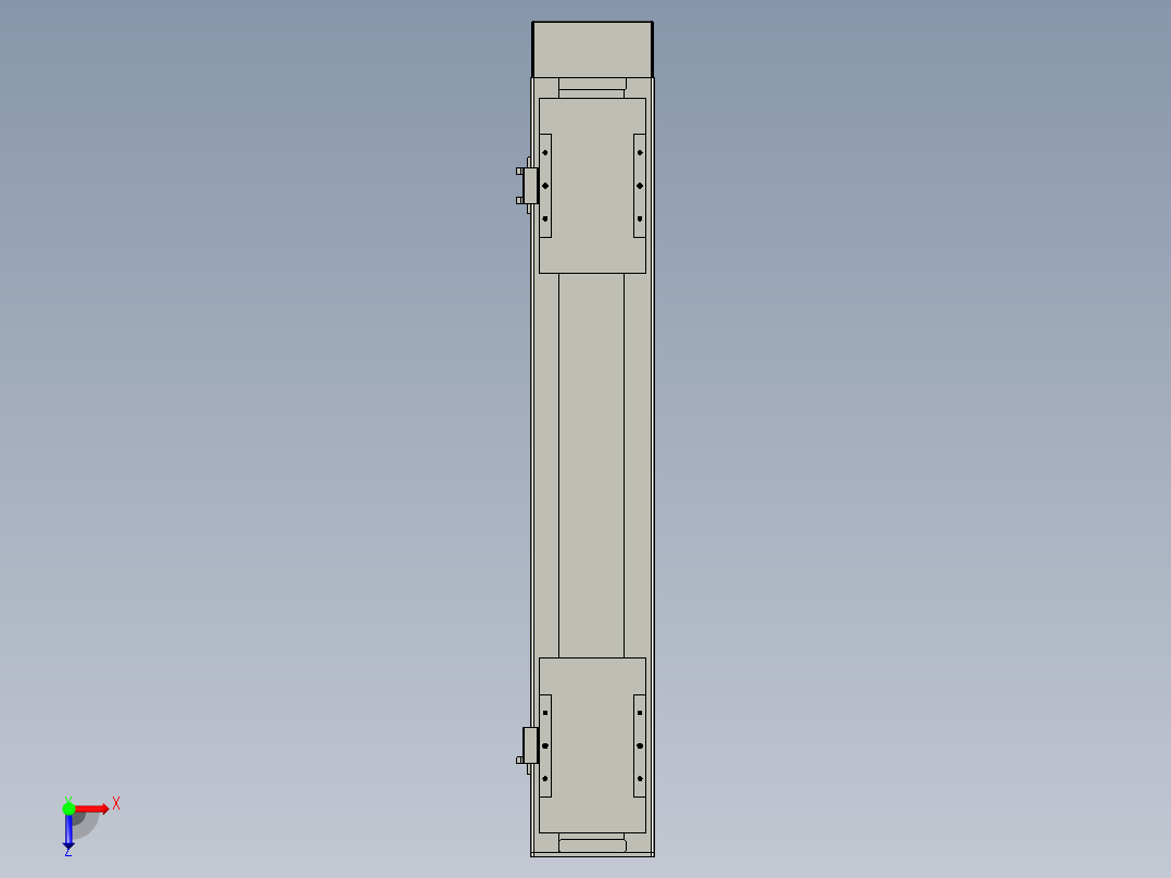 直线模组WG-LHC12-S500-D设计图纸俯视图