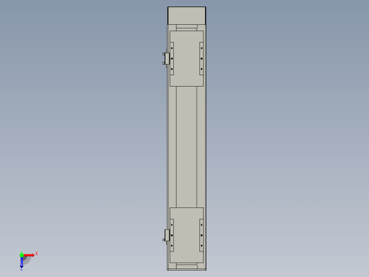 直线模组WG-LHC12-S500-D设计图纸俯视缩略图