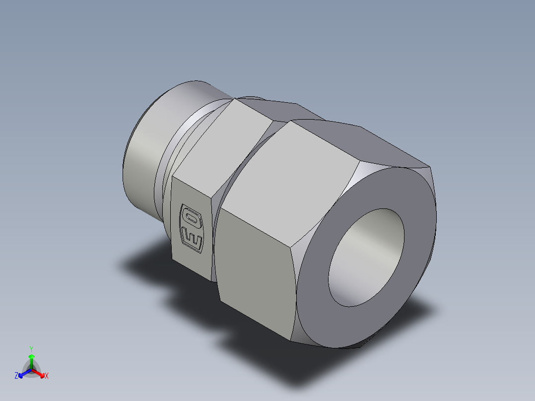 卡套式工业通用硬管接头EO_Male_Stud_connector_GE25SREDCF主视图