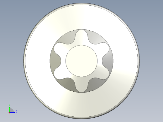 六角螺钉-Hexalobular_screw-M12-100-85-18-28-15.stp左视缩略图