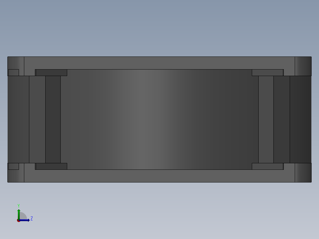 92毫米x92毫米风扇左视图