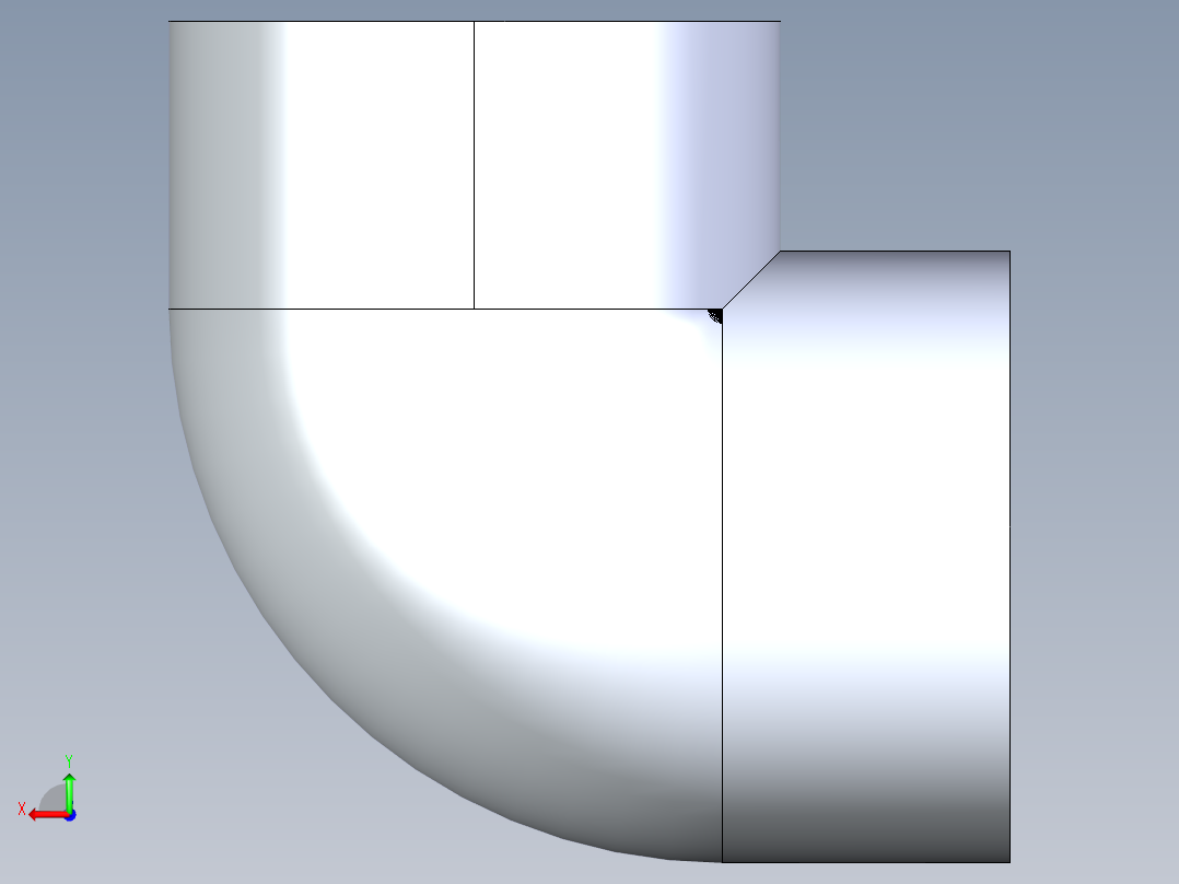 CPVC管件05-Sch80_90Elbow_SxS_9806-040 _4in后视图