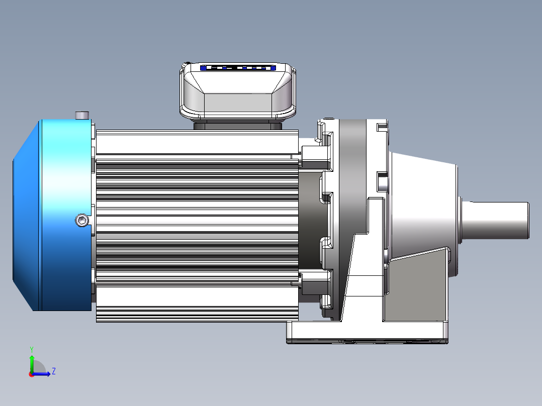 电机 带摆线针减速机左视图