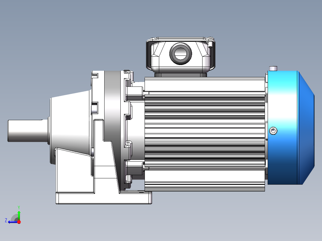 电机 带摆线针减速机右视图