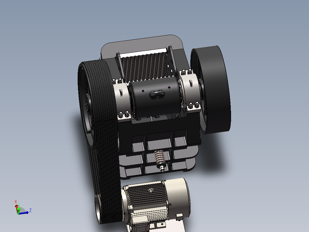 PE250X1000颚式破碎机2D+3D==1056929==600主视图