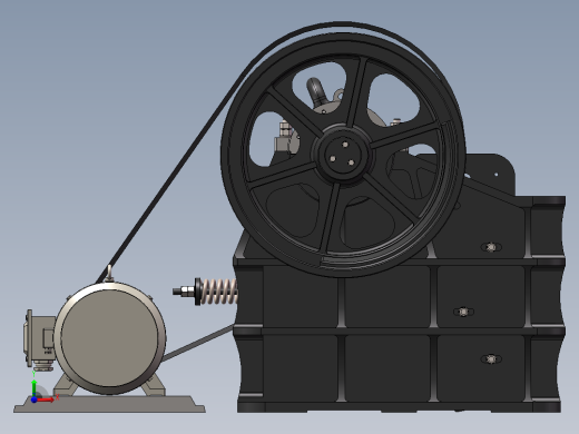 PE250X1000颚式破碎机2D+3D==1056929==600前视缩略图