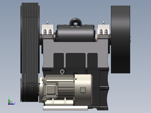 PE250X1000颚式破碎机2D+3D==1056929==600左视缩略图