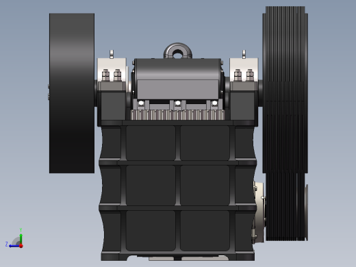 PE250X1000颚式破碎机2D+3D==1056929==600右视缩略图
