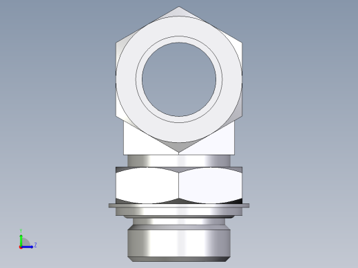 卡套式工业通用硬管接头EO_Adjustable_locknut_branch_tee_TEE28ZLRCF左视缩略图