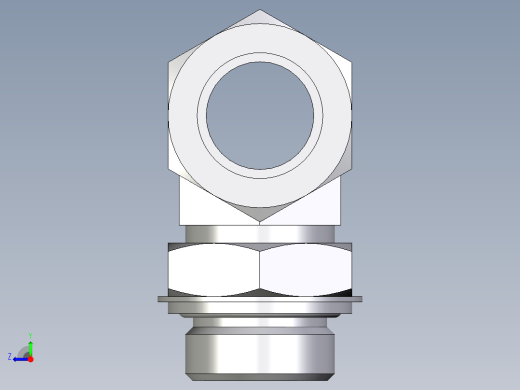 卡套式工业通用硬管接头EO_Adjustable_locknut_branch_tee_TEE28ZLRCF右视缩略图