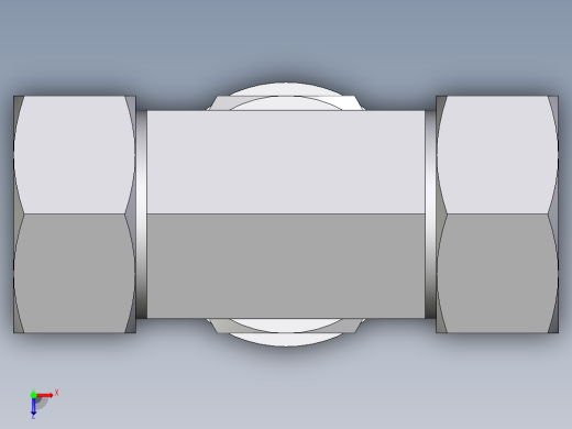 卡套式工业通用硬管接头EO_Adjustable_locknut_branch_tee_TEE28ZLRCF俯视缩略图