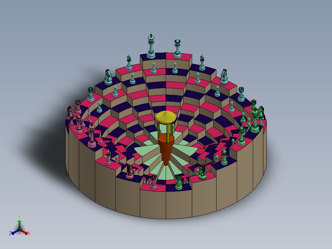 棋盘正等轴测图
