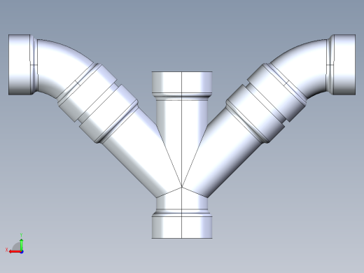 船舶管路系统S11_SeaDrainPLUS_DoubleComboWye-SxSxSxS_37E268201_1-1-2in Sea Drain Plus - Double Wye - SxSxSxS后视缩略图