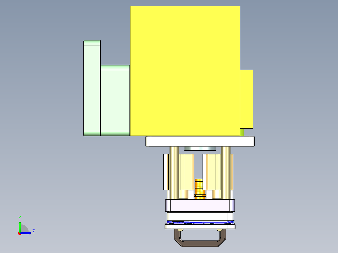 Z581C笔记本CNC工装夹具三维模型-CNC5-0827左视图