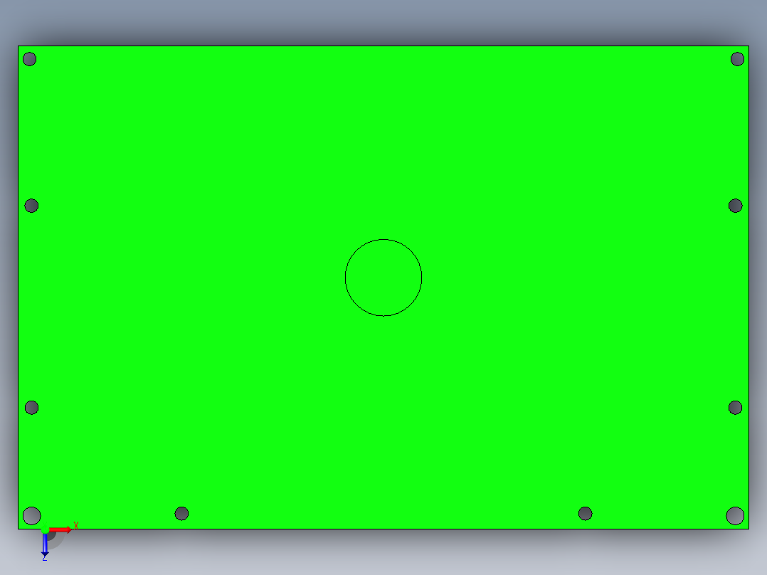 cnc1笔记本CNC工装夹具三维模型俯视图