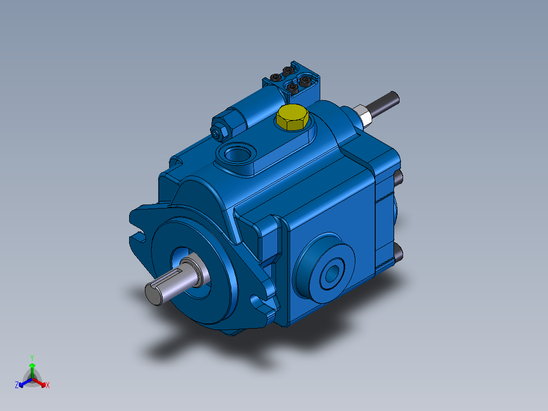 Continental Hydraulics-HPV-15B35-RF-O-1R液压元件正等轴测图