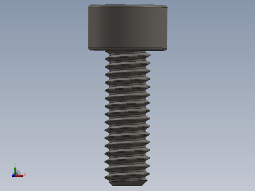 Screw_DIN_912_M4x12F_A2.SLDPRT公制内六角螺钉