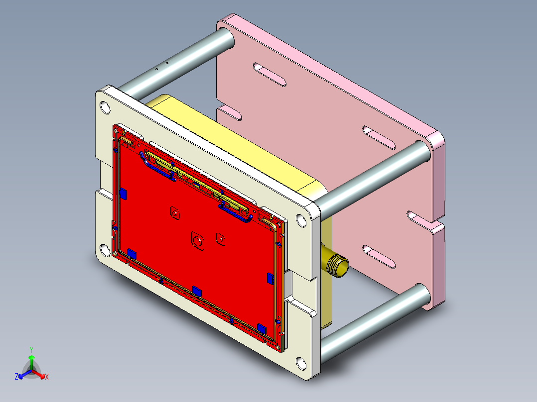 铝制电脑A壳粗铣内腔工装治具模型三维+CAD