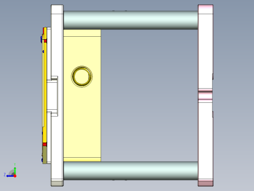 铝制电脑A壳粗铣内腔工装治具模型三维+CAD右视缩略图