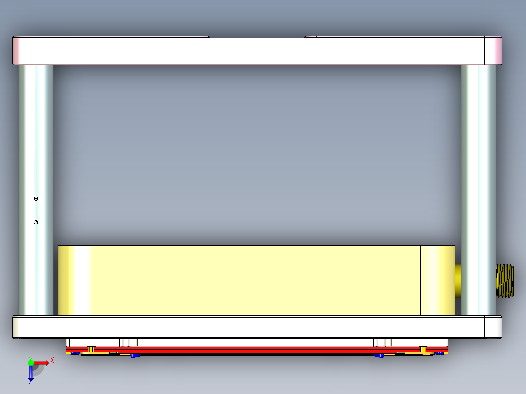 铝制电脑A壳粗铣内腔工装治具模型三维+CAD俯视图