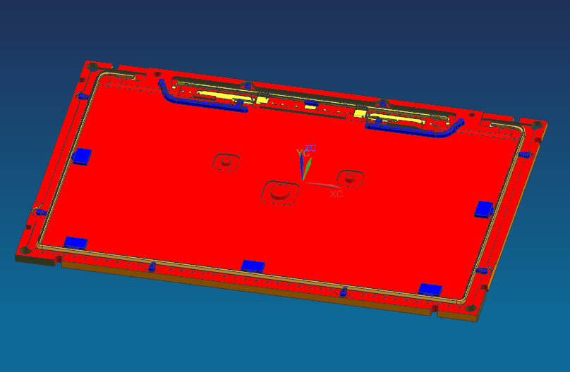 铝制电脑A壳粗铣内腔工装治具模型三维+CAD