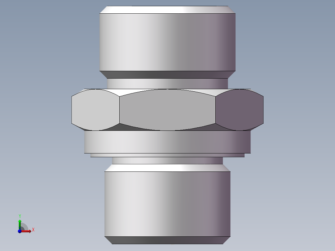 英制管螺纹ED密封、1CB-18-06WD前视图