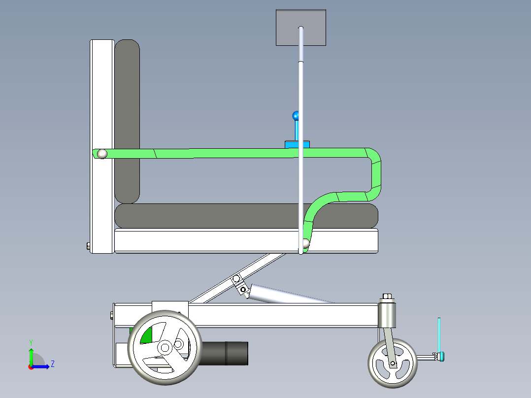 B3003376-自主轮椅左视图