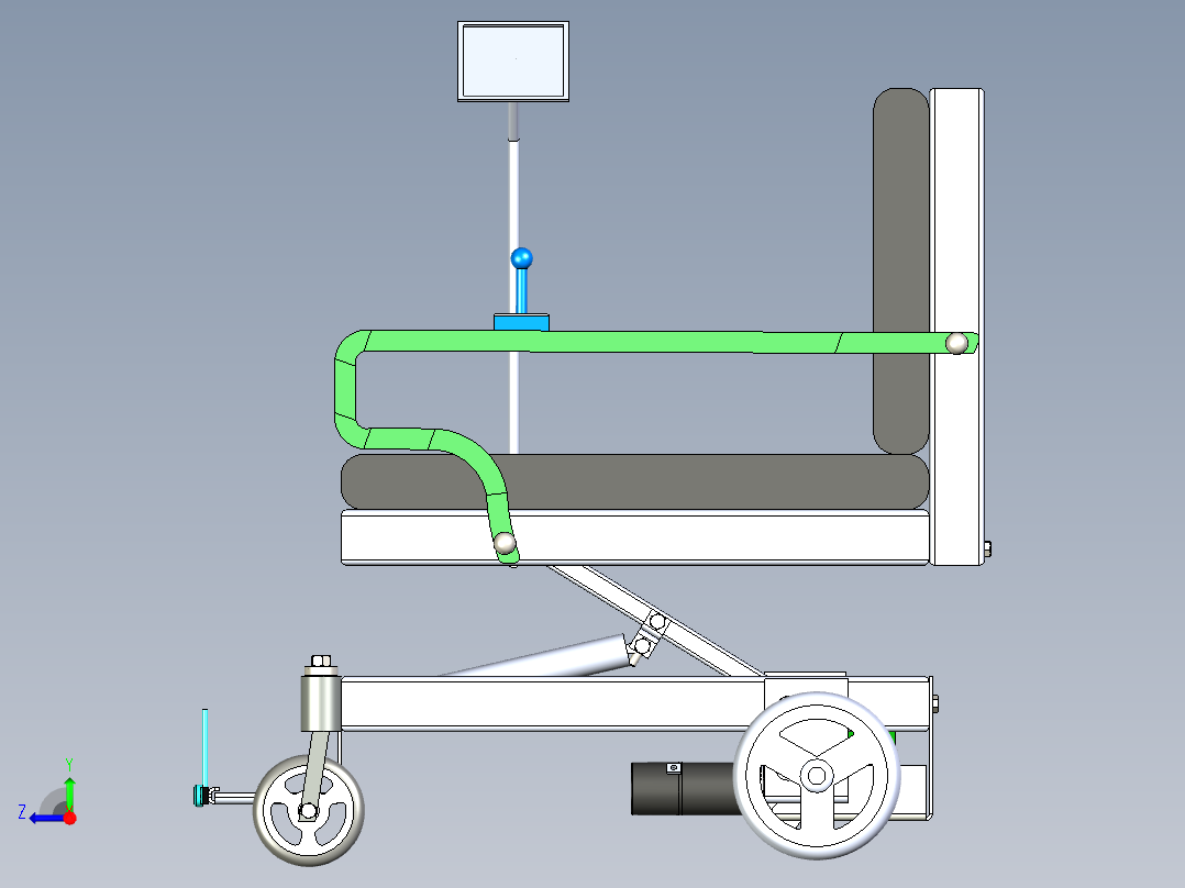 B3003376-自主轮椅右视图