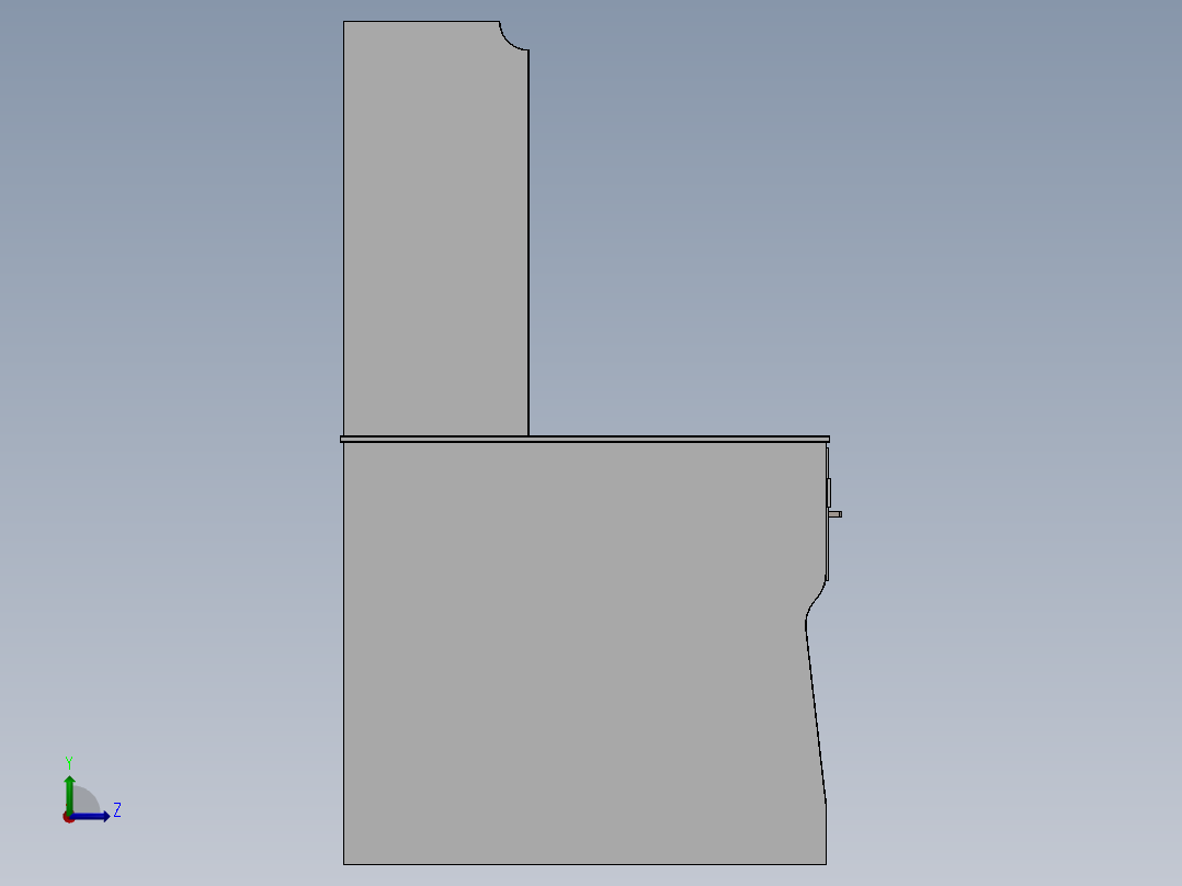 电脑桌(39)左视图