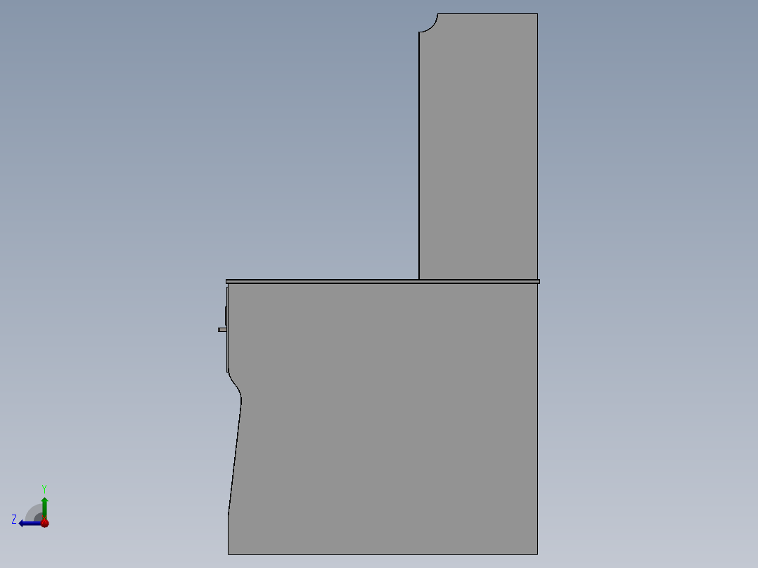 电脑桌(39)右视图