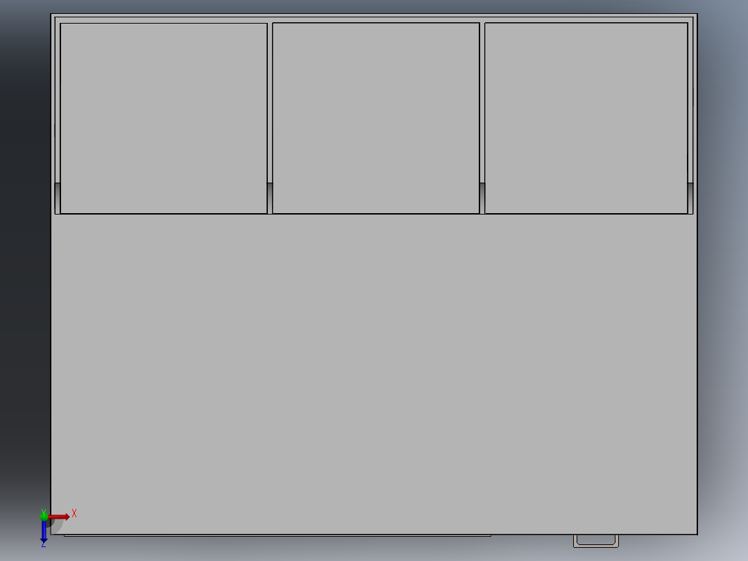电脑桌(39)俯视图