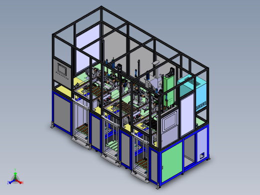 汽车尾灯自动组装机step正等轴测缩略图