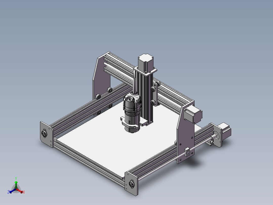 320x320 CNC雕刻机正等轴测图