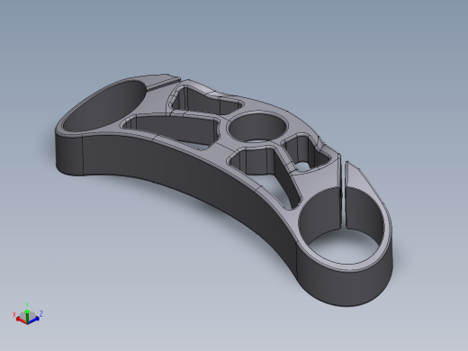 铃木gsxr1000 减震三口钳 3D模型SolidWorks三维设计图
