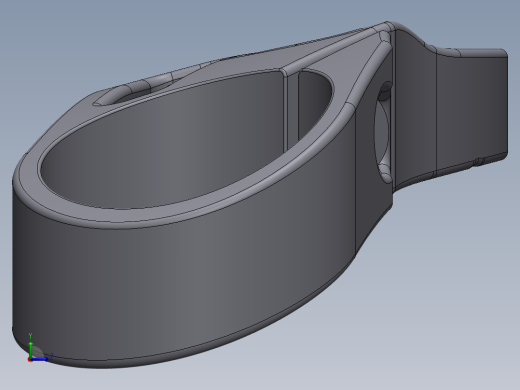 铃木gsxr1000 减震三口钳 3D模型SolidWorks三维设计图左视缩略图